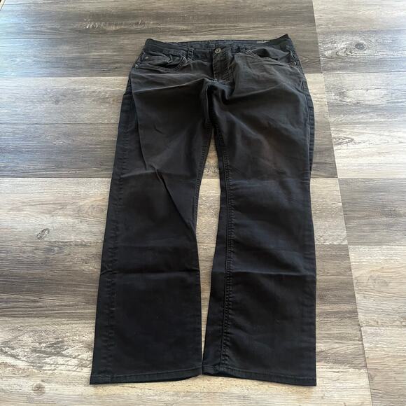 Buffalo by David Bitton Black Mens 36" Slim Straight Stretch Jeans Six-X - Picture 1 of 13